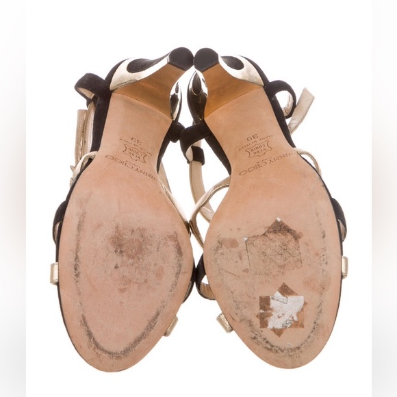 Jimmy Choo Suede Colorblock Pattern Slingback Sandals; Size 9 - Picture 5 of 5